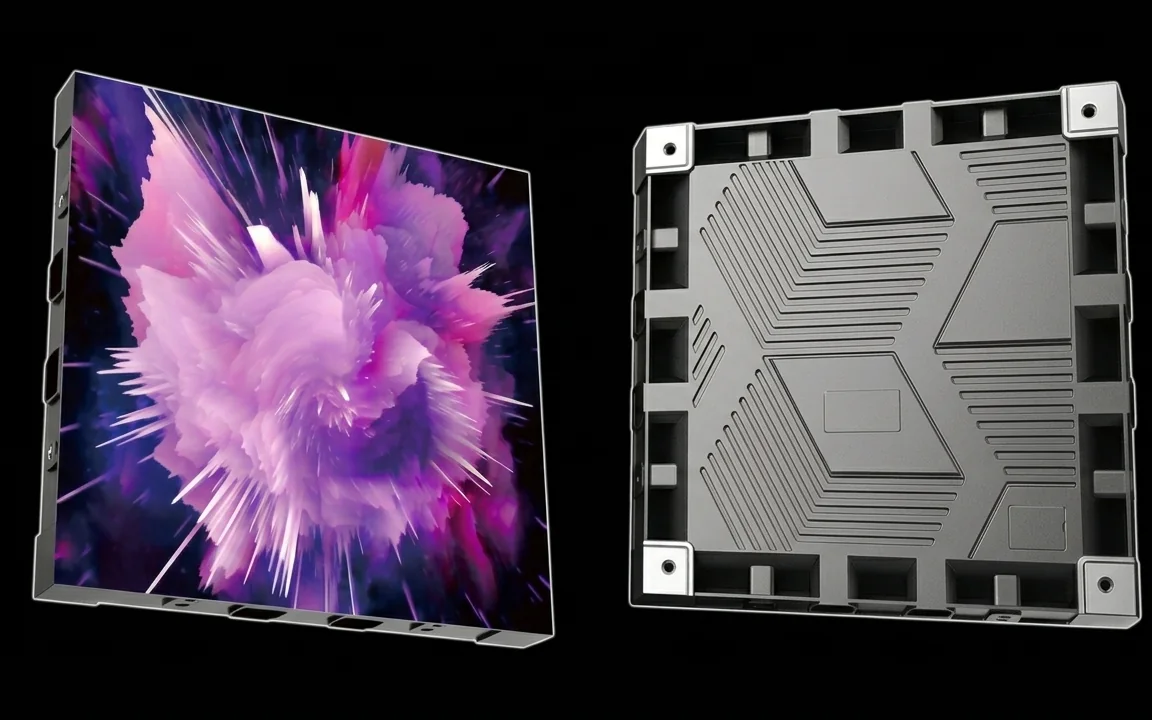Edge-3D-Modul: leuchtende Vorderseite und Rückseite mit Gehäuse